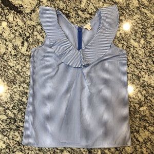 J.Crew Factory Stripe Ruffle Top